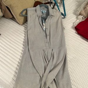 NWT super soft she + sky denim romper that ties at waist! Adorable on